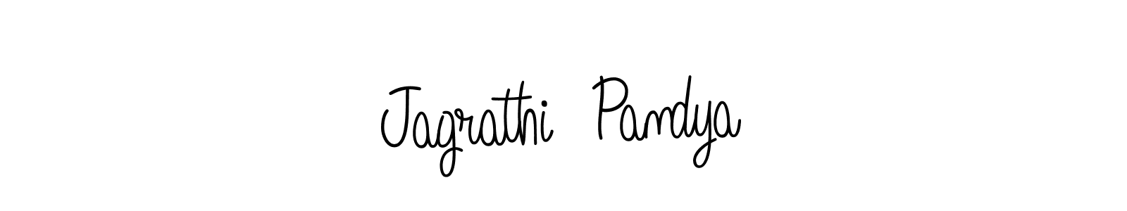 Use a signature maker to create a handwritten signature online. With this signature software, you can design (Angelique-Rose-font-FFP) your own signature for name Jagrathi  Pandya. Jagrathi  Pandya signature style 5 images and pictures png