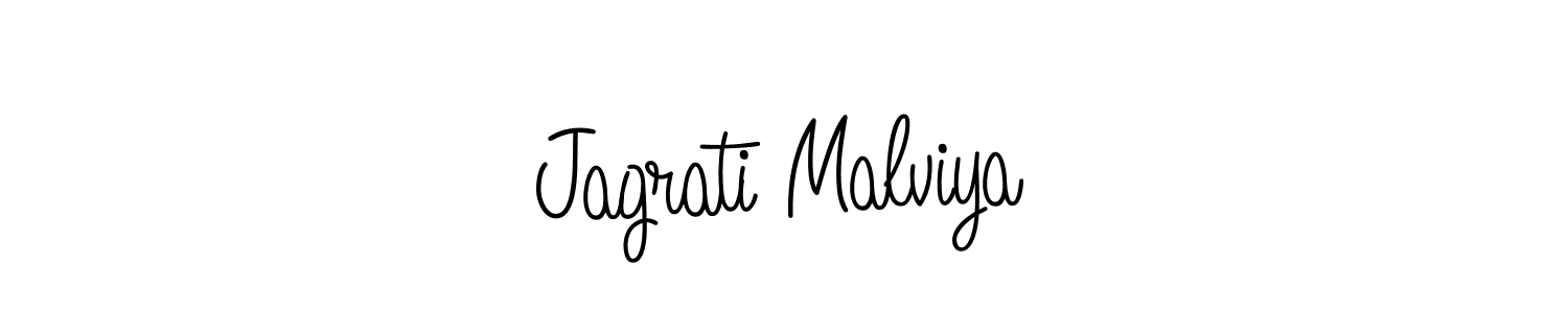 Design your own signature with our free online signature maker. With this signature software, you can create a handwritten (Angelique-Rose-font-FFP) signature for name Jagrati Malviya. Jagrati Malviya signature style 5 images and pictures png