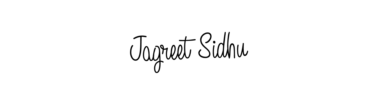 You should practise on your own different ways (Angelique-Rose-font-FFP) to write your name (Jagreet Sidhu) in signature. don't let someone else do it for you. Jagreet Sidhu signature style 5 images and pictures png