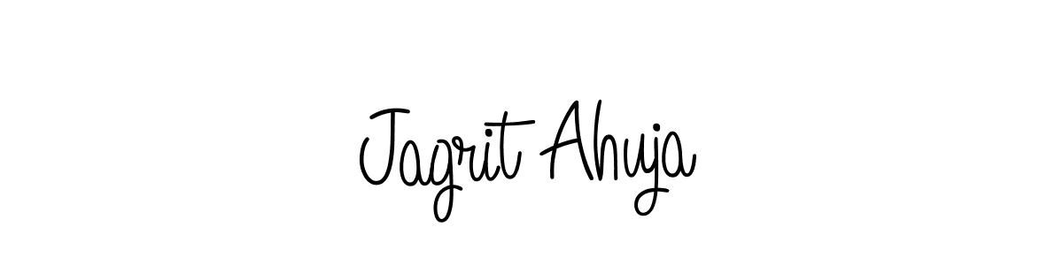 The best way (Angelique-Rose-font-FFP) to make a short signature is to pick only two or three words in your name. The name Jagrit Ahuja include a total of six letters. For converting this name. Jagrit Ahuja signature style 5 images and pictures png