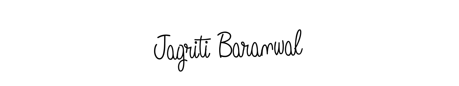 Make a beautiful signature design for name Jagriti Baranwal. With this signature (Angelique-Rose-font-FFP) style, you can create a handwritten signature for free. Jagriti Baranwal signature style 5 images and pictures png