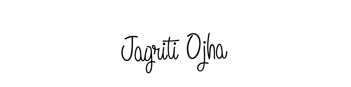 Create a beautiful signature design for name Jagriti Ojha. With this signature (Angelique-Rose-font-FFP) fonts, you can make a handwritten signature for free. Jagriti Ojha signature style 5 images and pictures png