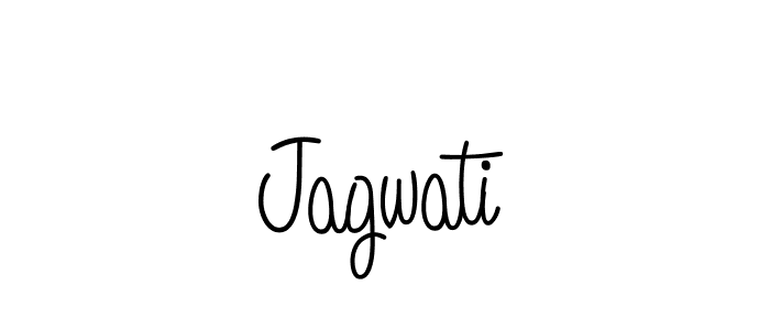 Design your own signature with our free online signature maker. With this signature software, you can create a handwritten (Angelique-Rose-font-FFP) signature for name Jagwati. Jagwati signature style 5 images and pictures png