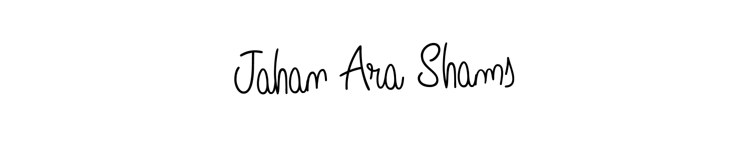 Use a signature maker to create a handwritten signature online. With this signature software, you can design (Angelique-Rose-font-FFP) your own signature for name Jahan Ara Shams. Jahan Ara Shams signature style 5 images and pictures png