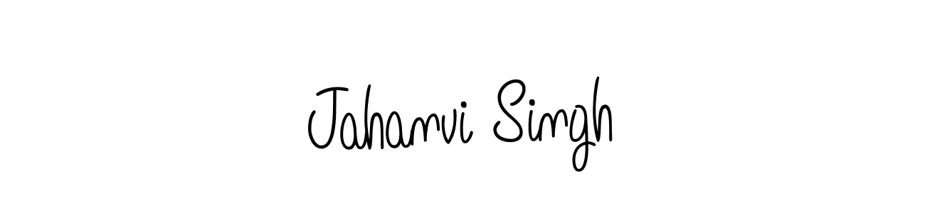 You should practise on your own different ways (Angelique-Rose-font-FFP) to write your name (Jahanvi Singh) in signature. don't let someone else do it for you. Jahanvi Singh signature style 5 images and pictures png