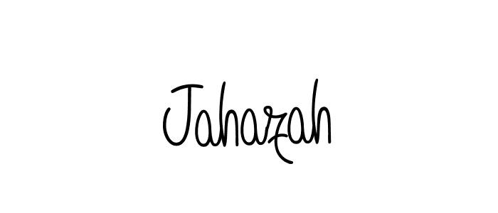 Design your own signature with our free online signature maker. With this signature software, you can create a handwritten (Angelique-Rose-font-FFP) signature for name Jahazah. Jahazah signature style 5 images and pictures png