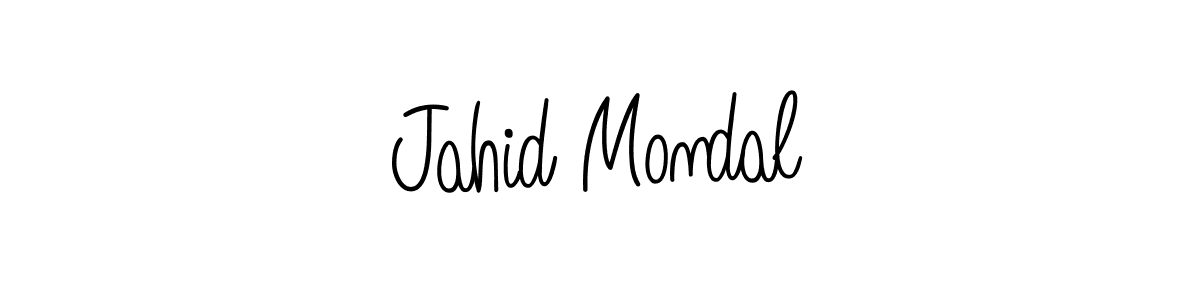 Use a signature maker to create a handwritten signature online. With this signature software, you can design (Angelique-Rose-font-FFP) your own signature for name Jahid Mondal. Jahid Mondal signature style 5 images and pictures png