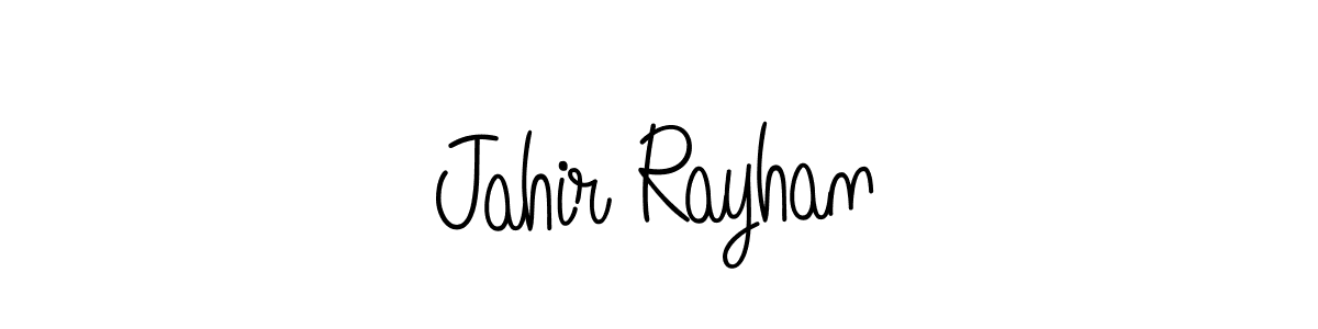 Use a signature maker to create a handwritten signature online. With this signature software, you can design (Angelique-Rose-font-FFP) your own signature for name Jahir Rayhan. Jahir Rayhan signature style 5 images and pictures png