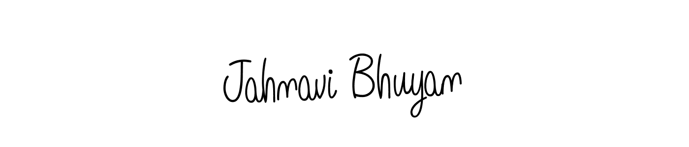 Make a beautiful signature design for name Jahnavi Bhuyan. With this signature (Angelique-Rose-font-FFP) style, you can create a handwritten signature for free. Jahnavi Bhuyan signature style 5 images and pictures png