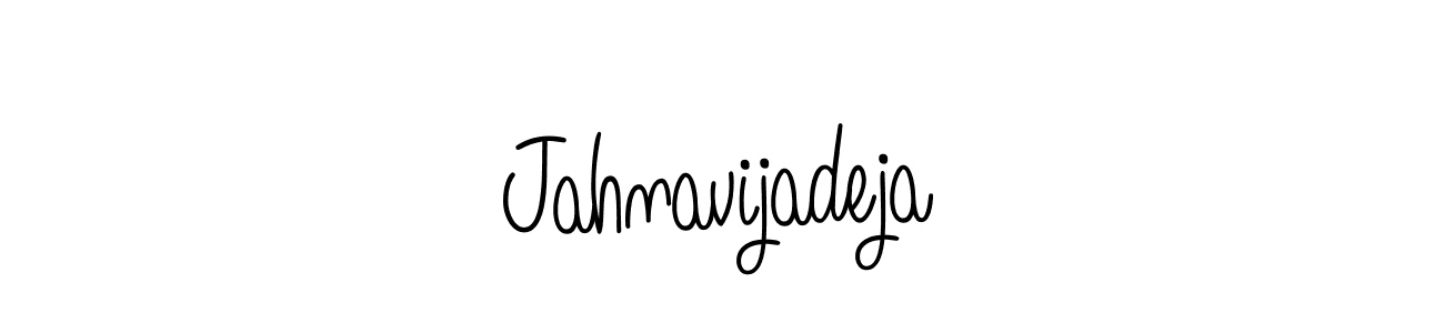 Design your own signature with our free online signature maker. With this signature software, you can create a handwritten (Angelique-Rose-font-FFP) signature for name Jahnavijadeja. Jahnavijadeja signature style 5 images and pictures png