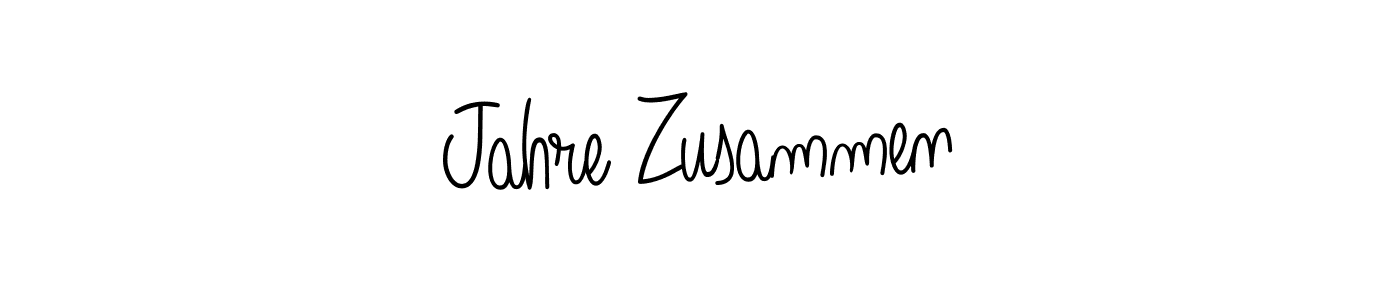 How to make Jahre Zusammen name signature. Use Angelique-Rose-font-FFP style for creating short signs online. This is the latest handwritten sign. Jahre Zusammen signature style 5 images and pictures png