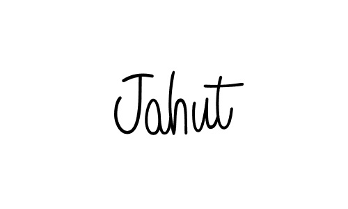 You should practise on your own different ways (Angelique-Rose-font-FFP) to write your name (Jahut) in signature. don't let someone else do it for you. Jahut signature style 5 images and pictures png