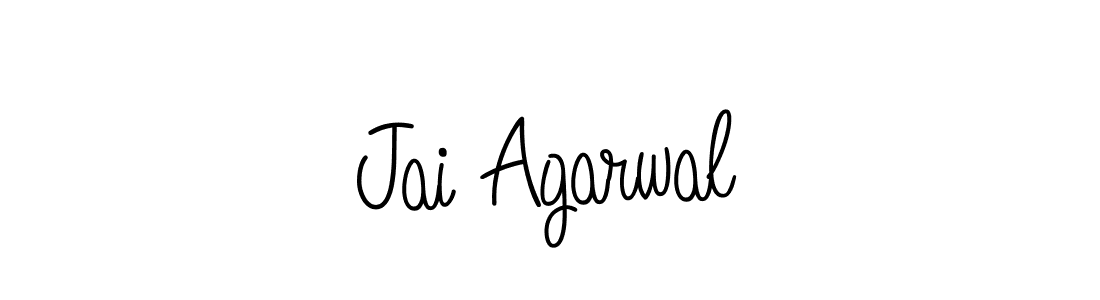 You should practise on your own different ways (Angelique-Rose-font-FFP) to write your name (Jai Agarwal) in signature. don't let someone else do it for you. Jai Agarwal signature style 5 images and pictures png