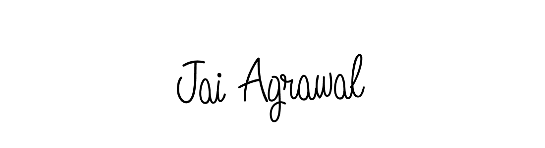 Use a signature maker to create a handwritten signature online. With this signature software, you can design (Angelique-Rose-font-FFP) your own signature for name Jai Agrawal. Jai Agrawal signature style 5 images and pictures png