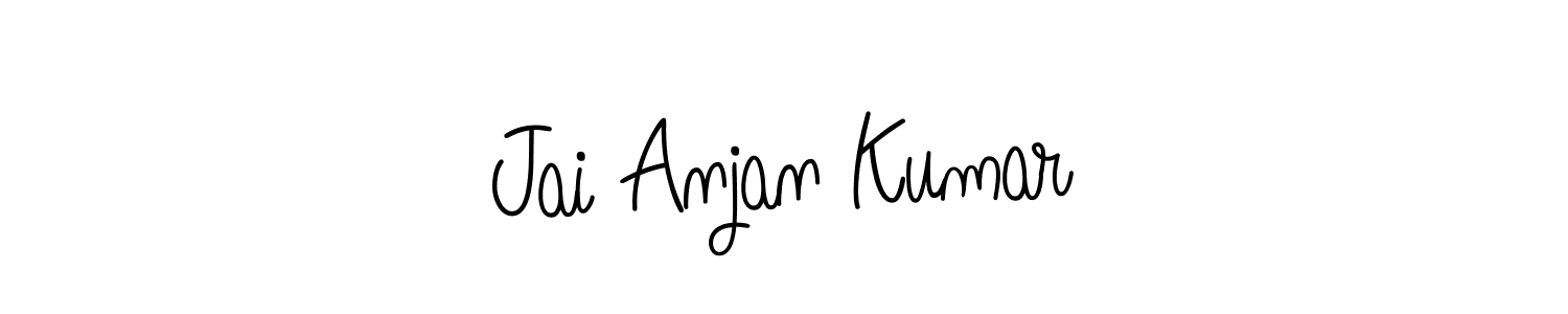 The best way (Angelique-Rose-font-FFP) to make a short signature is to pick only two or three words in your name. The name Jai Anjan Kumar include a total of six letters. For converting this name. Jai Anjan Kumar signature style 5 images and pictures png