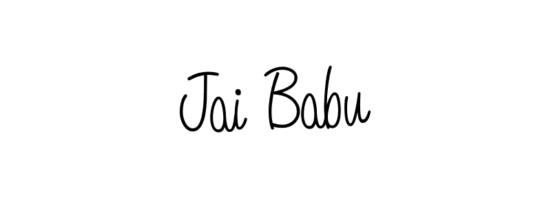Make a beautiful signature design for name Jai Babu. With this signature (Angelique-Rose-font-FFP) style, you can create a handwritten signature for free. Jai Babu signature style 5 images and pictures png