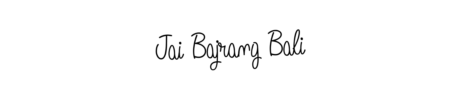 Use a signature maker to create a handwritten signature online. With this signature software, you can design (Angelique-Rose-font-FFP) your own signature for name Jai Bajrang Bali. Jai Bajrang Bali signature style 5 images and pictures png