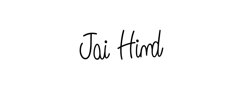 You should practise on your own different ways (Angelique-Rose-font-FFP) to write your name (Jai Hind) in signature. don't let someone else do it for you. Jai Hind signature style 5 images and pictures png