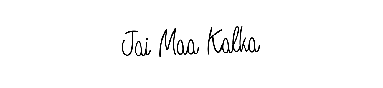 Use a signature maker to create a handwritten signature online. With this signature software, you can design (Angelique-Rose-font-FFP) your own signature for name Jai Maa Kalka. Jai Maa Kalka signature style 5 images and pictures png