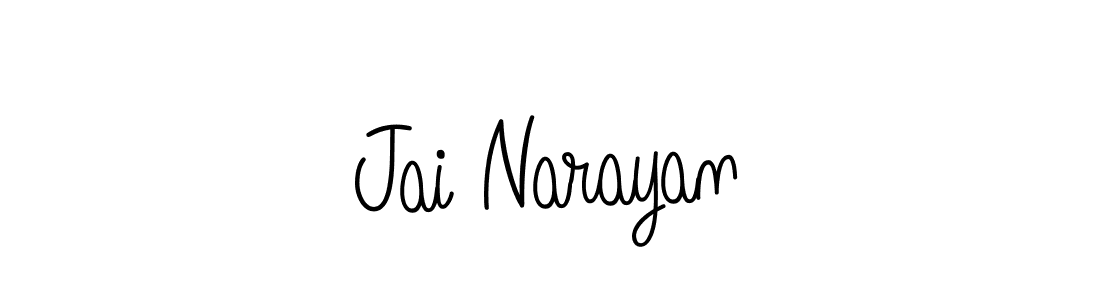 Use a signature maker to create a handwritten signature online. With this signature software, you can design (Angelique-Rose-font-FFP) your own signature for name Jai Narayan. Jai Narayan signature style 5 images and pictures png