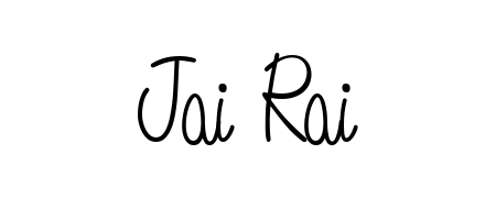 Master the art of signing with Jai Rai written in fluent Angelique-Rose-font-FFP script. A great template to practice and refine your handwriting. Jai Rai signature style 5 images and pictures png