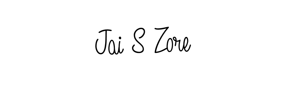 Use a signature maker to create a handwritten signature online. With this signature software, you can design (Angelique-Rose-font-FFP) your own signature for name Jai S Zore. Jai S Zore signature style 5 images and pictures png