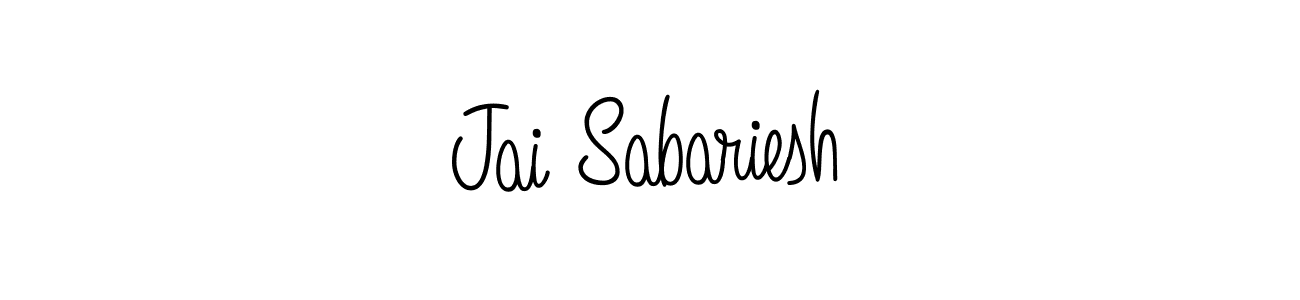 Use a signature maker to create a handwritten signature online. With this signature software, you can design (Angelique-Rose-font-FFP) your own signature for name Jai Sabariesh. Jai Sabariesh signature style 5 images and pictures png