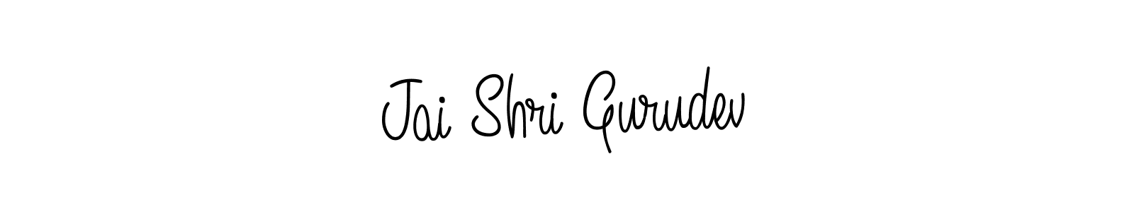 Use a signature maker to create a handwritten signature online. With this signature software, you can design (Angelique-Rose-font-FFP) your own signature for name Jai Shri Gurudev. Jai Shri Gurudev signature style 5 images and pictures png