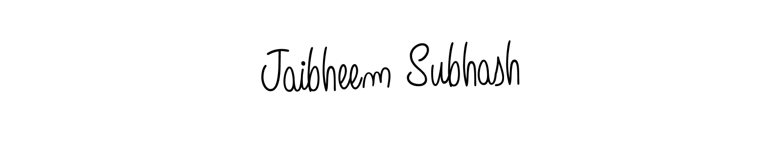 Create a beautiful signature design for name Jaibheem Subhash. With this signature (Angelique-Rose-font-FFP) fonts, you can make a handwritten signature for free. Jaibheem Subhash signature style 5 images and pictures png