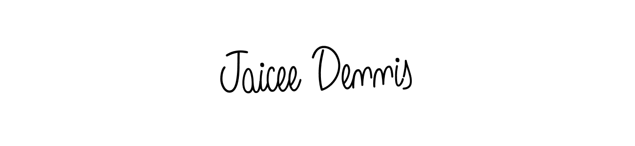 Use a signature maker to create a handwritten signature online. With this signature software, you can design (Angelique-Rose-font-FFP) your own signature for name Jaicee Dennis. Jaicee Dennis signature style 5 images and pictures png