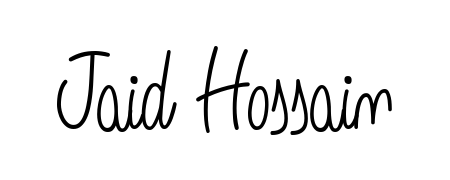 Designed for modern professionals: Jaid Hossain name signature crafted with Angelique-Rose-font-FFP script. Ready for digital PDF workflows. Jaid Hossain signature style 5 images and pictures png