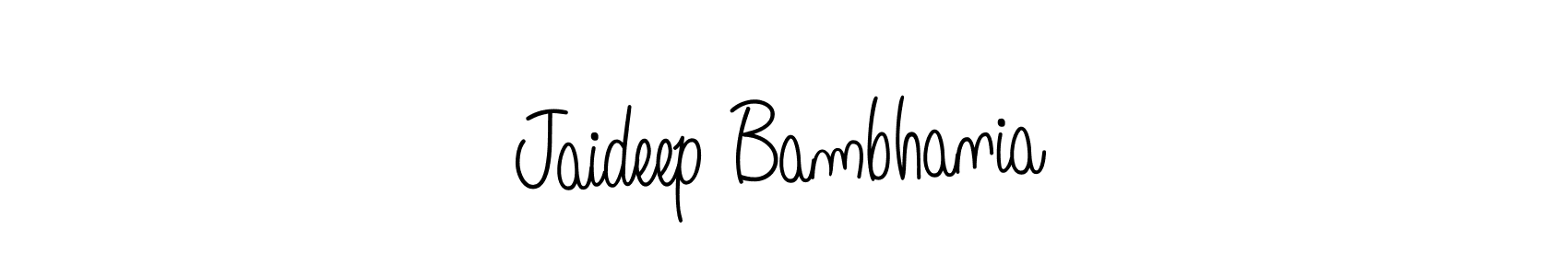 Also we have Jaideep Bambhania name is the best signature style. Create professional handwritten signature collection using Angelique-Rose-font-FFP autograph style. Jaideep Bambhania signature style 5 images and pictures png