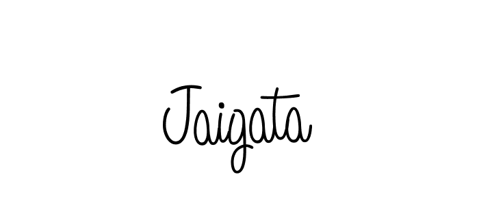 Design your own signature with our free online signature maker. With this signature software, you can create a handwritten (Angelique-Rose-font-FFP) signature for name Jaigata. Jaigata signature style 5 images and pictures png