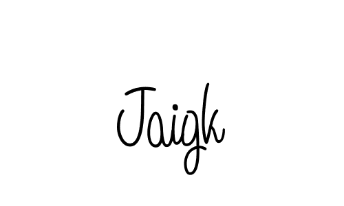 Design your own signature with our free online signature maker. With this signature software, you can create a handwritten (Angelique-Rose-font-FFP) signature for name Jaigk. Jaigk signature style 5 images and pictures png