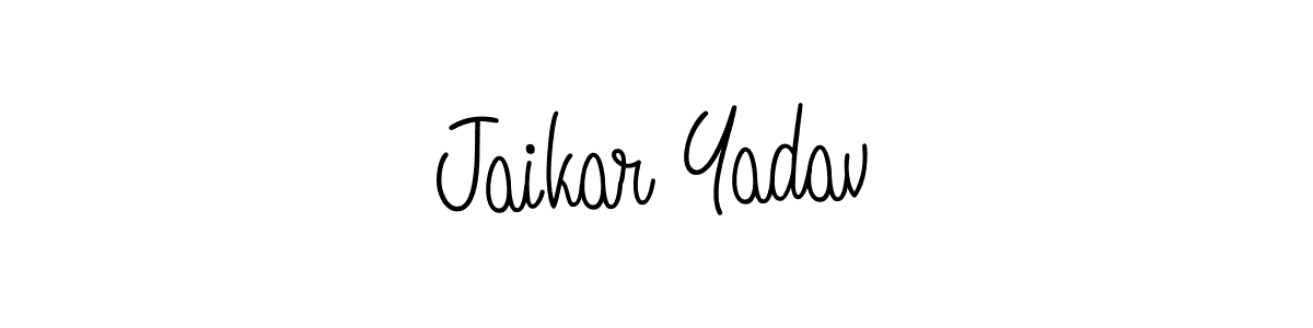 if you are searching for the best signature style for your name Jaikar Yadav. so please give up your signature search. here we have designed multiple signature styles  using Angelique-Rose-font-FFP. Jaikar Yadav signature style 5 images and pictures png