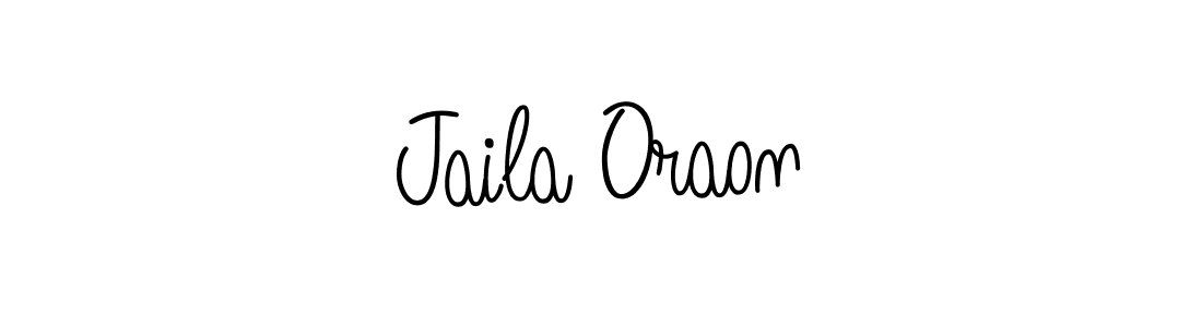You should practise on your own different ways (Angelique-Rose-font-FFP) to write your name (Jaila Oraon) in signature. don't let someone else do it for you. Jaila Oraon signature style 5 images and pictures png