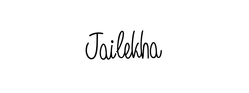 Design your own signature with our free online signature maker. With this signature software, you can create a handwritten (Angelique-Rose-font-FFP) signature for name Jailekha. Jailekha signature style 5 images and pictures png