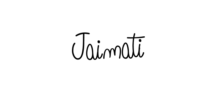 How to make Jaimati name signature. Use Angelique-Rose-font-FFP style for creating short signs online. This is the latest handwritten sign. Jaimati signature style 5 images and pictures png