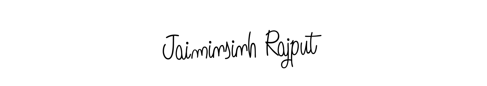 Design your own signature with our free online signature maker. With this signature software, you can create a handwritten (Angelique-Rose-font-FFP) signature for name Jaiminsinh Rajput. Jaiminsinh Rajput signature style 5 images and pictures png