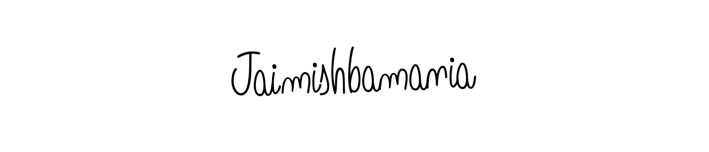 How to make Jaimishbamania signature? Angelique-Rose-font-FFP is a professional autograph style. Create handwritten signature for Jaimishbamania name. Jaimishbamania signature style 5 images and pictures png