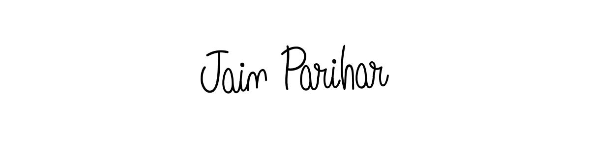 How to make Jain Parihar name signature. Use Angelique-Rose-font-FFP style for creating short signs online. This is the latest handwritten sign. Jain Parihar signature style 5 images and pictures png