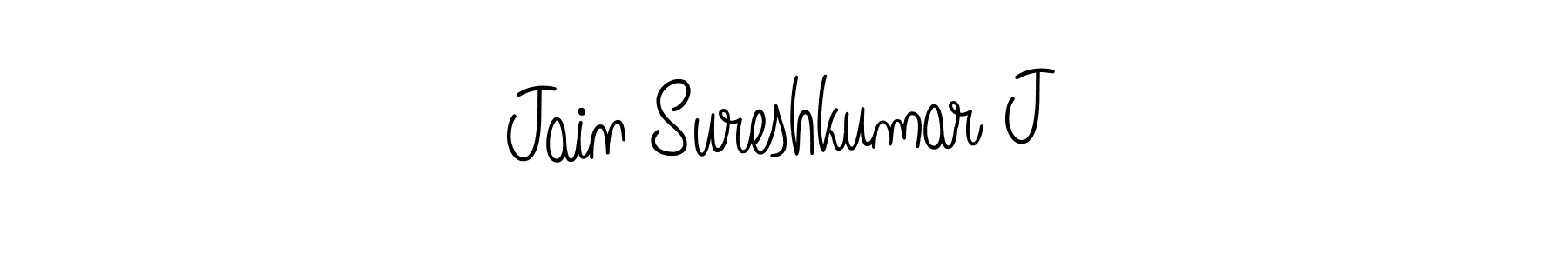 The best way (Angelique-Rose-font-FFP) to make a short signature is to pick only two or three words in your name. The name Jain Sureshkumar J include a total of six letters. For converting this name. Jain Sureshkumar J signature style 5 images and pictures png