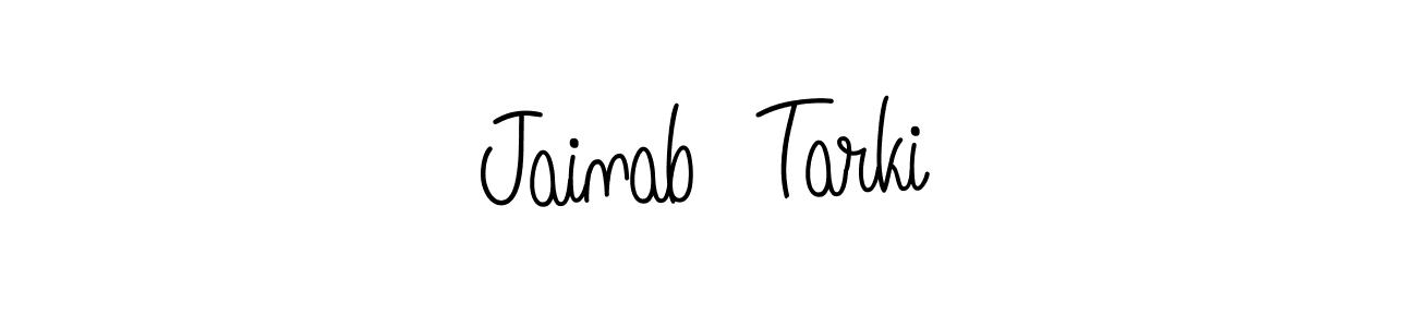 How to make Jainab  Tarki signature? Angelique-Rose-font-FFP is a professional autograph style. Create handwritten signature for Jainab  Tarki name. Jainab  Tarki signature style 5 images and pictures png