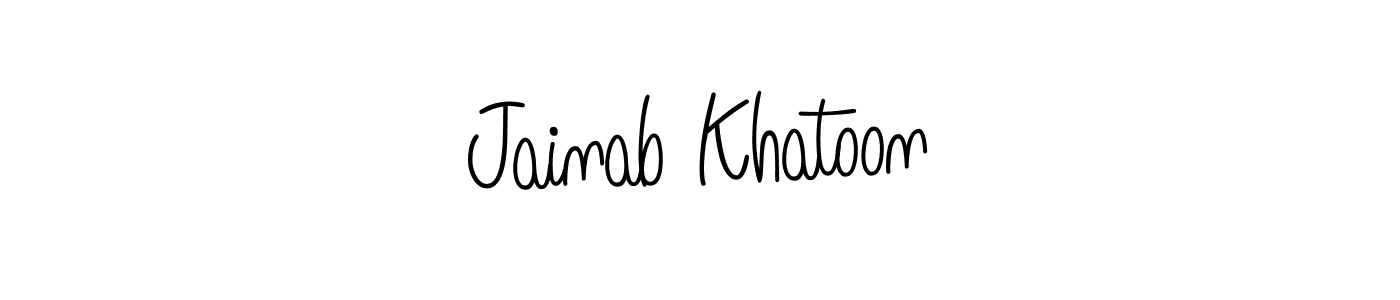 Make a beautiful signature design for name Jainab Khatoon. Use this online signature maker to create a handwritten signature for free. Jainab Khatoon signature style 5 images and pictures png