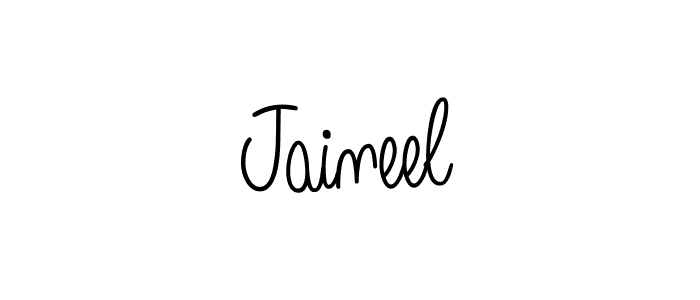 Make a beautiful signature design for name Jaineel. With this signature (Angelique-Rose-font-FFP) style, you can create a handwritten signature for free. Jaineel signature style 5 images and pictures png