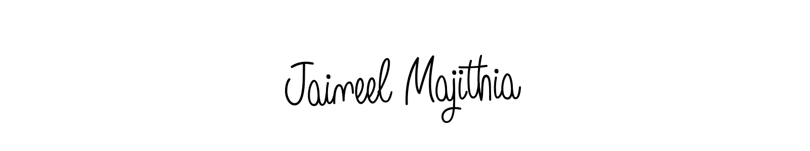 Make a beautiful signature design for name Jaineel Majithia. With this signature (Angelique-Rose-font-FFP) style, you can create a handwritten signature for free. Jaineel Majithia signature style 5 images and pictures png