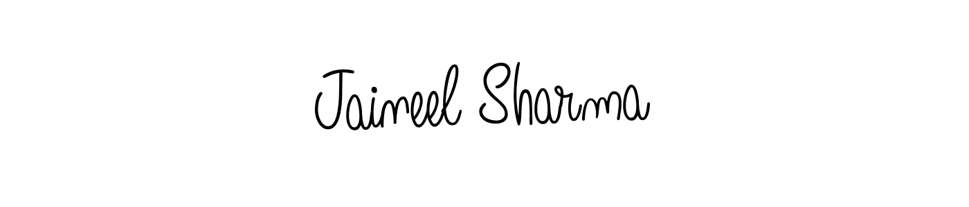 Make a beautiful signature design for name Jaineel Sharma. With this signature (Angelique-Rose-font-FFP) style, you can create a handwritten signature for free. Jaineel Sharma signature style 5 images and pictures png