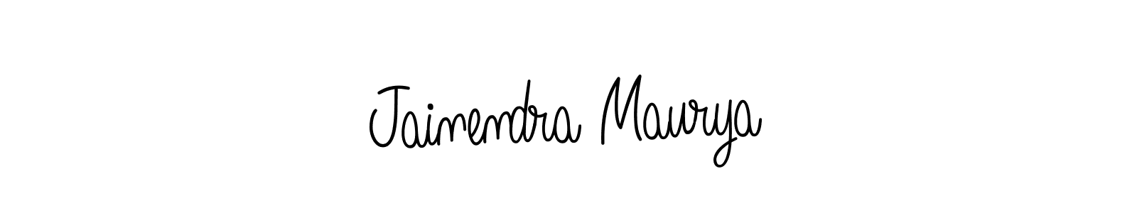 Make a beautiful signature design for name Jainendra Maurya. With this signature (Angelique-Rose-font-FFP) style, you can create a handwritten signature for free. Jainendra Maurya signature style 5 images and pictures png