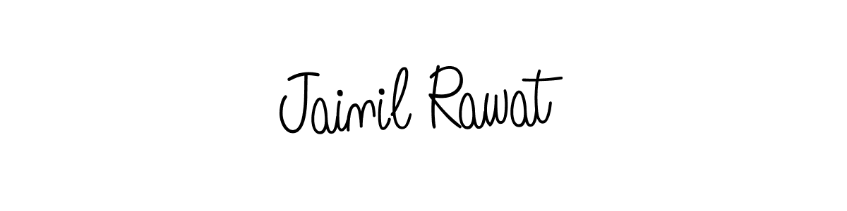 You should practise on your own different ways (Angelique-Rose-font-FFP) to write your name (Jainil Rawat) in signature. don't let someone else do it for you. Jainil Rawat signature style 5 images and pictures png