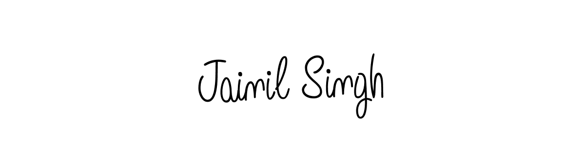 The best way (Angelique-Rose-font-FFP) to make a short signature is to pick only two or three words in your name. The name Jainil Singh include a total of six letters. For converting this name. Jainil Singh signature style 5 images and pictures png